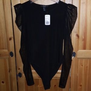 Mesh Sleeve Leotard